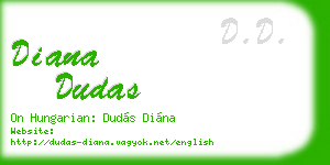 diana dudas business card