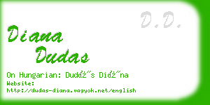 diana dudas business card